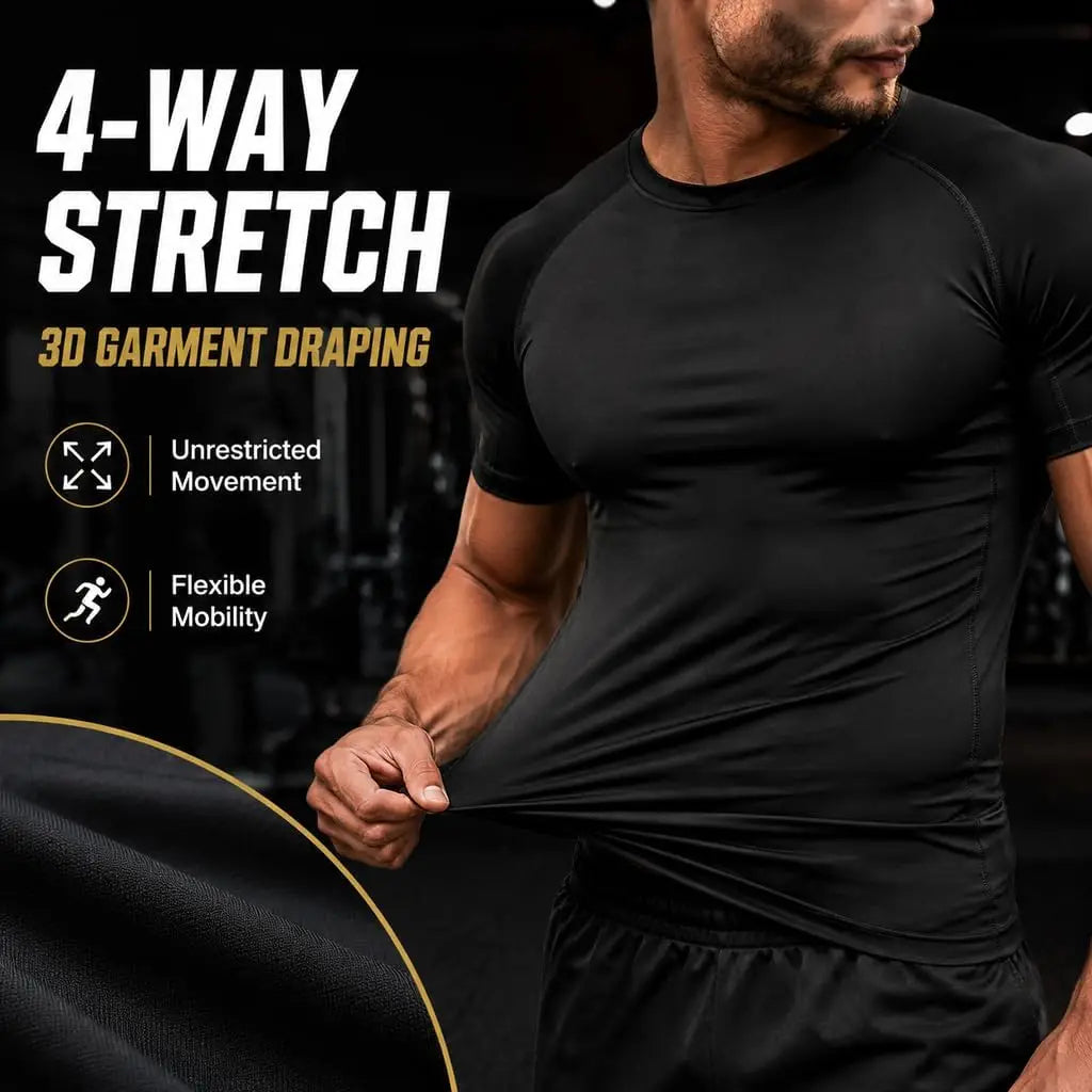 Men’s Black Plain Cotton T-Shirt – Short Sleeve Crew Neck