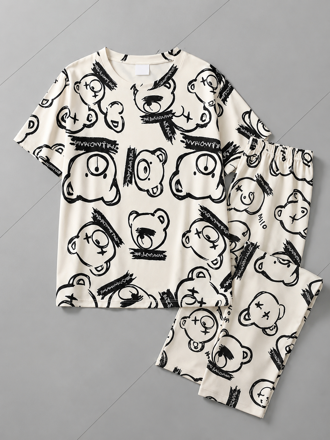 Women’s 2-Piece Cotton Jersey Printed Night Suit
