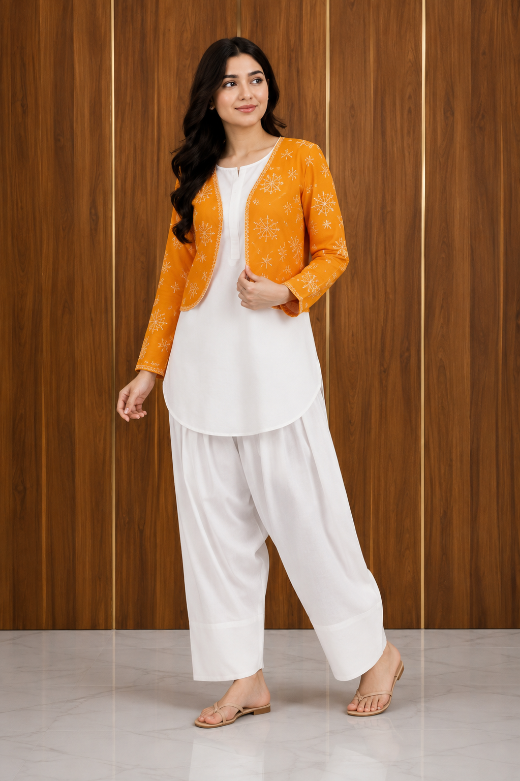 Women’s 3-Piece Cotton Printed Suit – Stitched Shirt, Trouser & Chungi Koti