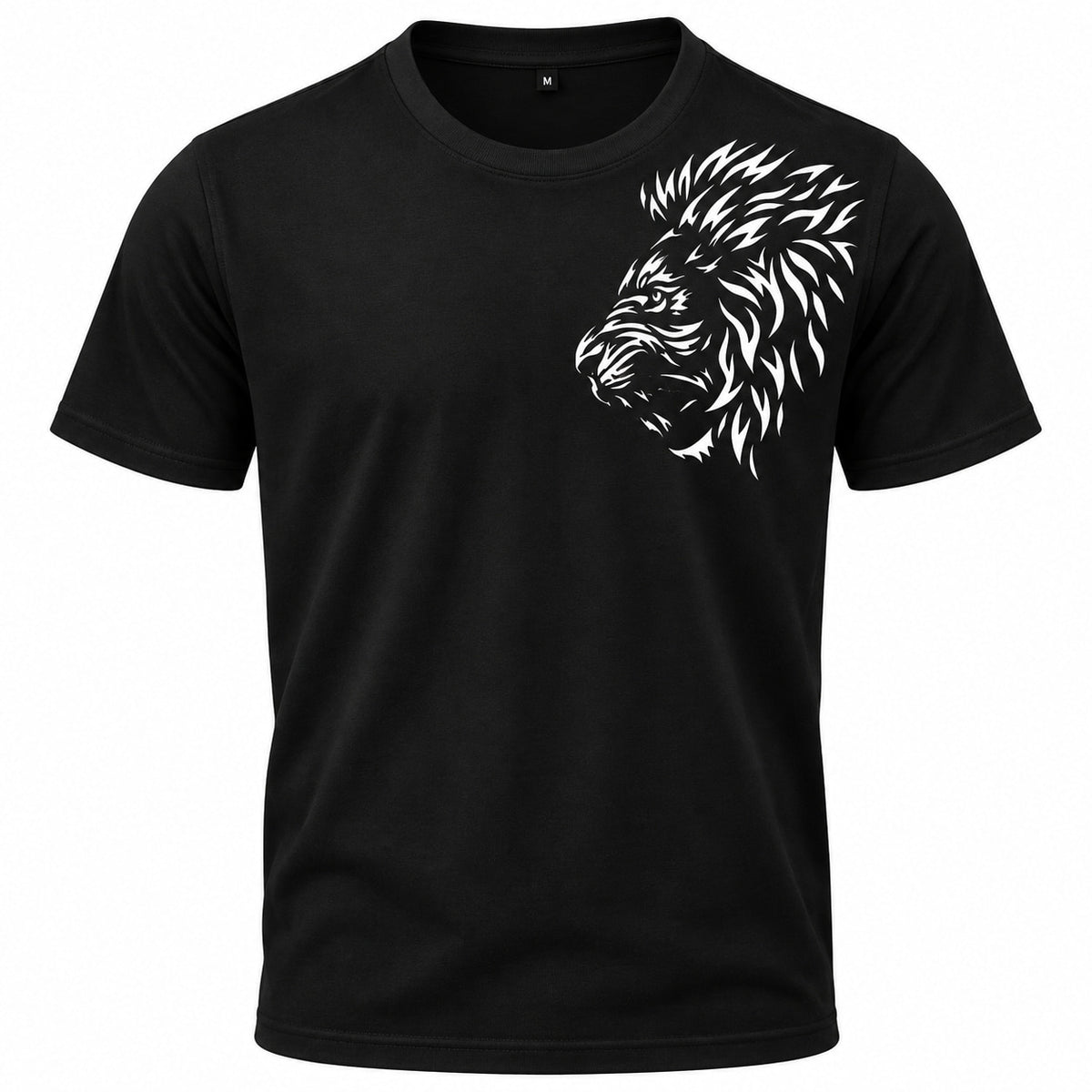 Men’s Lion Head Printed T-Shirt – M to XL