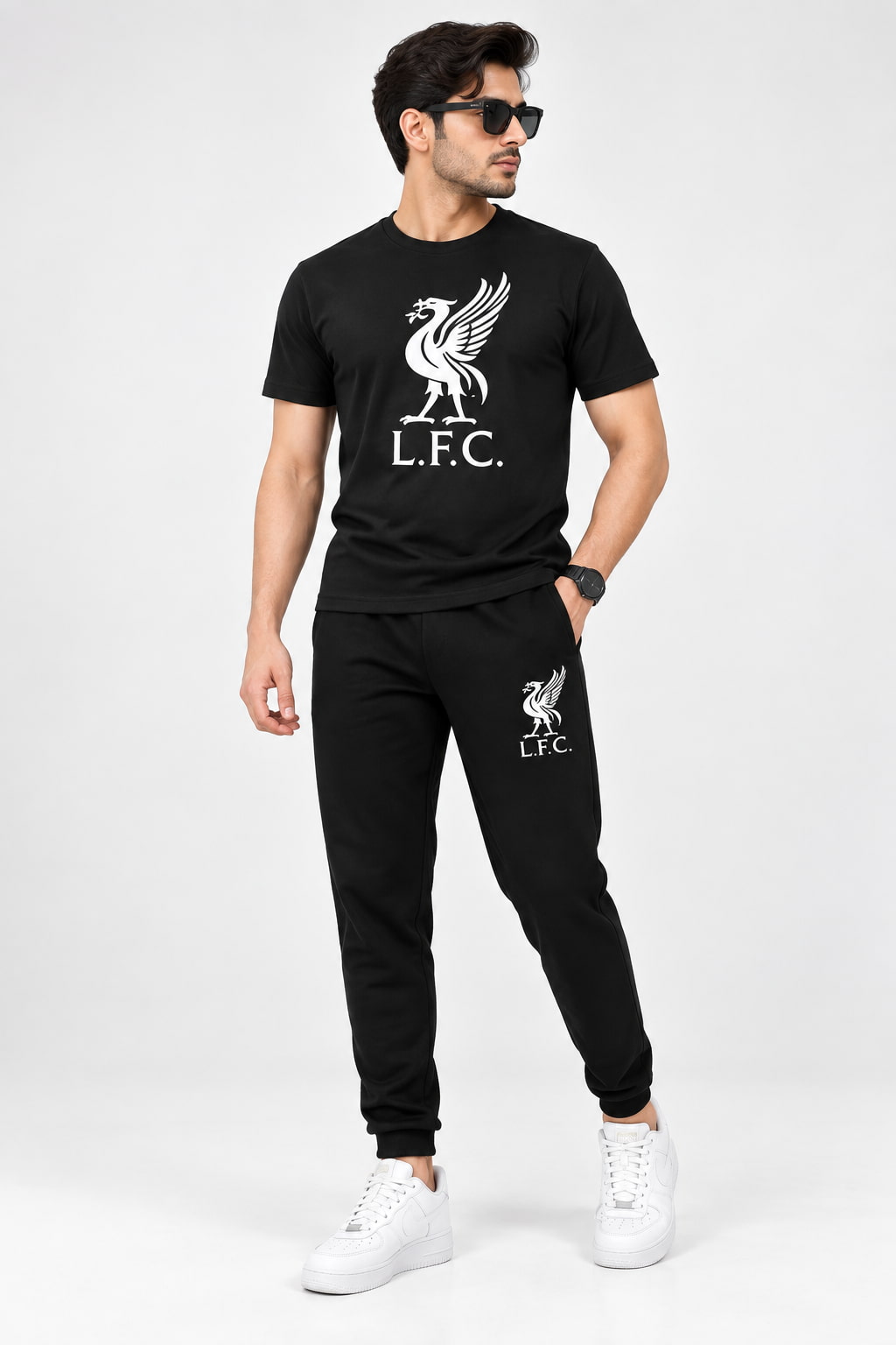 Men’s Liverpool FC Black & White Tracksuit