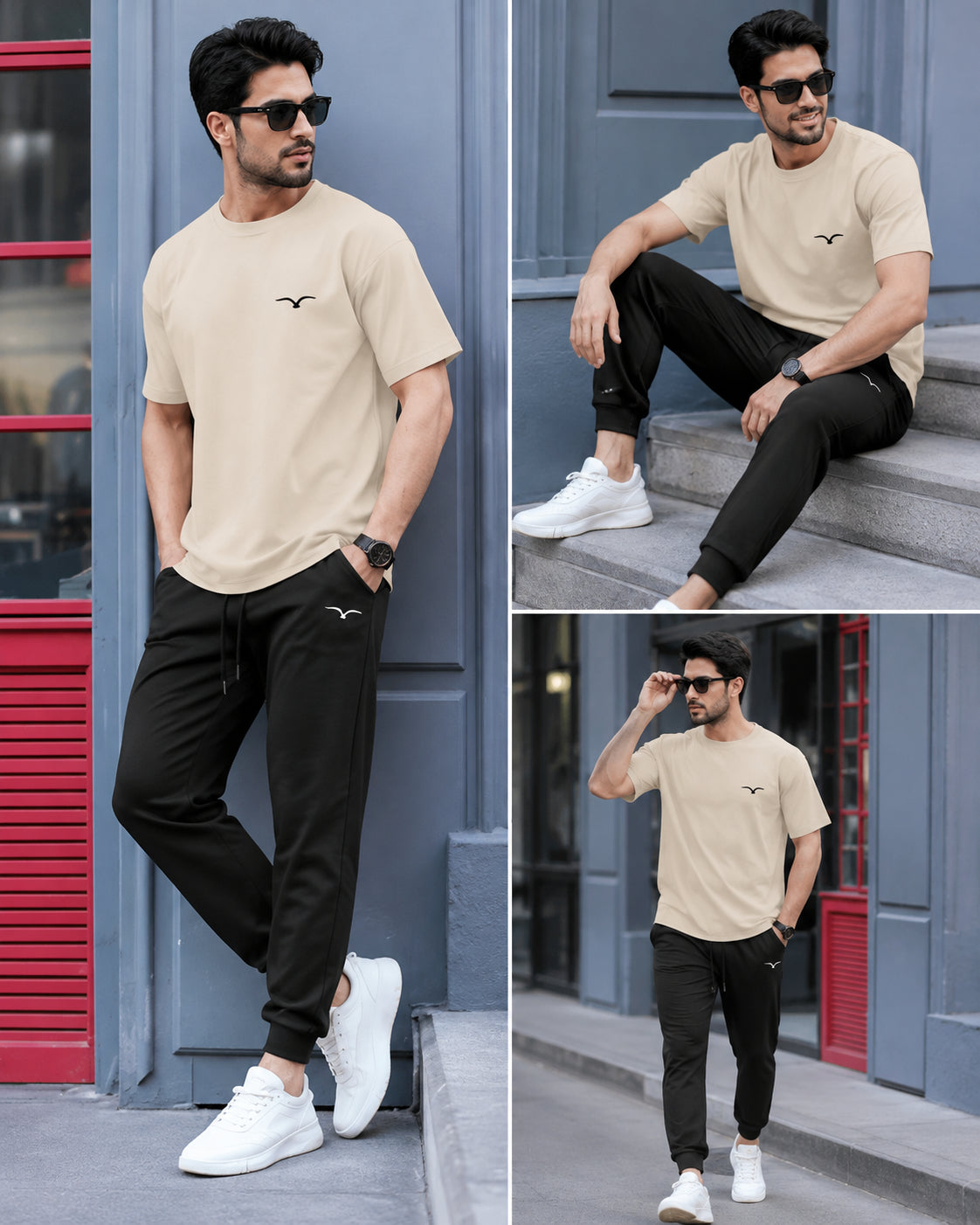 Men’s Mustard Black Printed Track Suit – 2 Piece