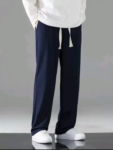 Men’s Baggy Pleated Trousers – Loose Fit