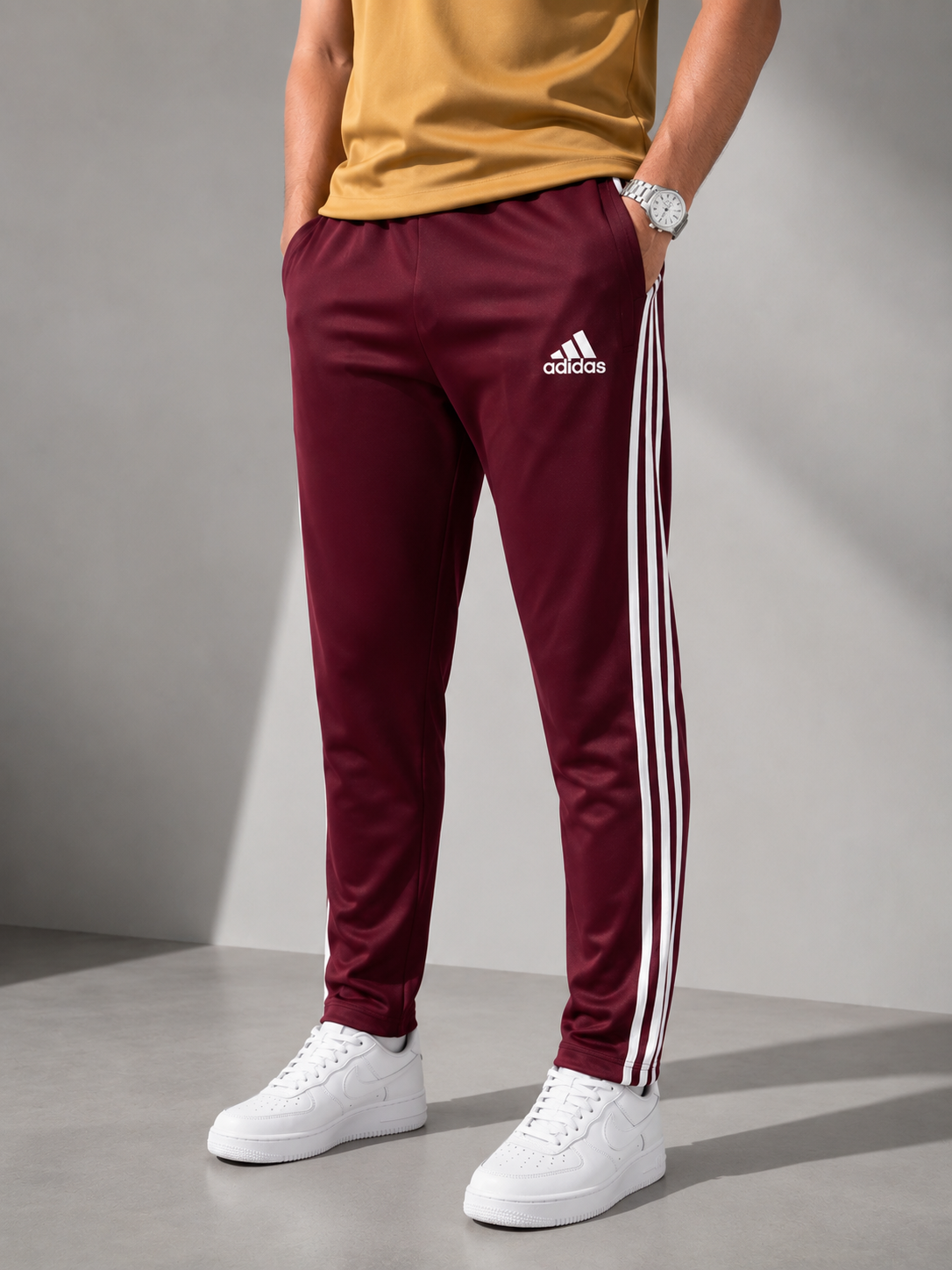 Men’s Polyester Printed Trousers – Casual Fit