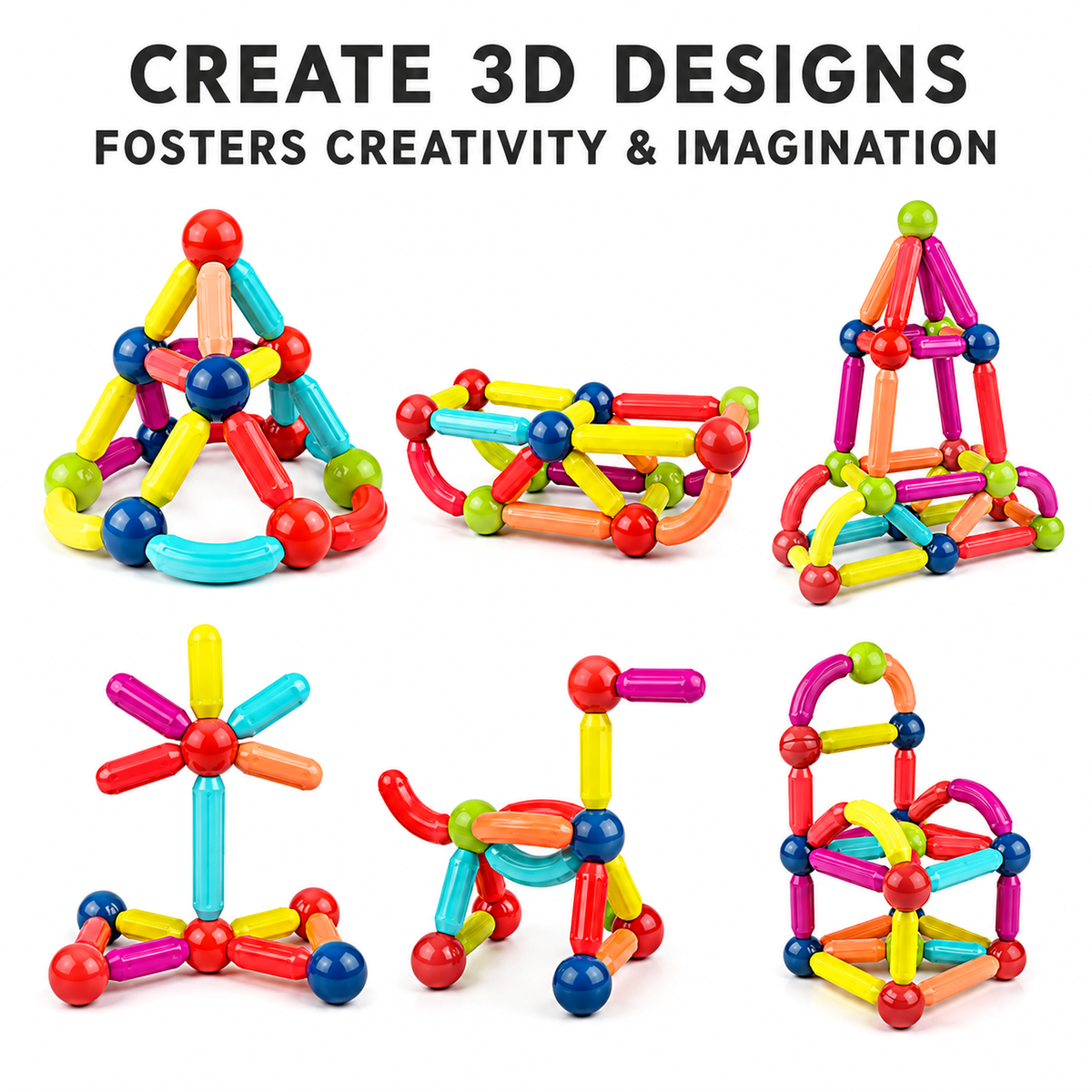 42 Pcs Magnetic Building Blocks Set for Kids