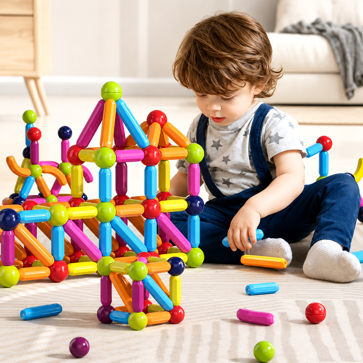42 Pcs Magnetic Building Blocks Set for Kids