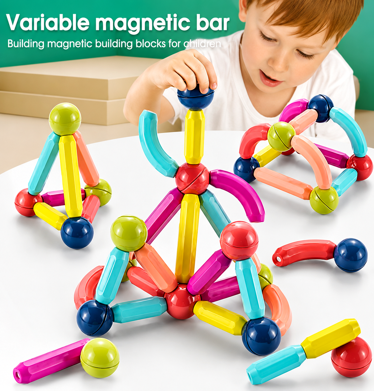 42 Pcs Magnetic Building Blocks Set for Kids