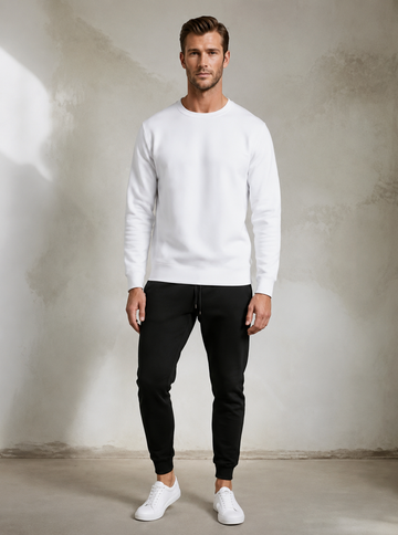 Men’s White Polyester Tracksuit