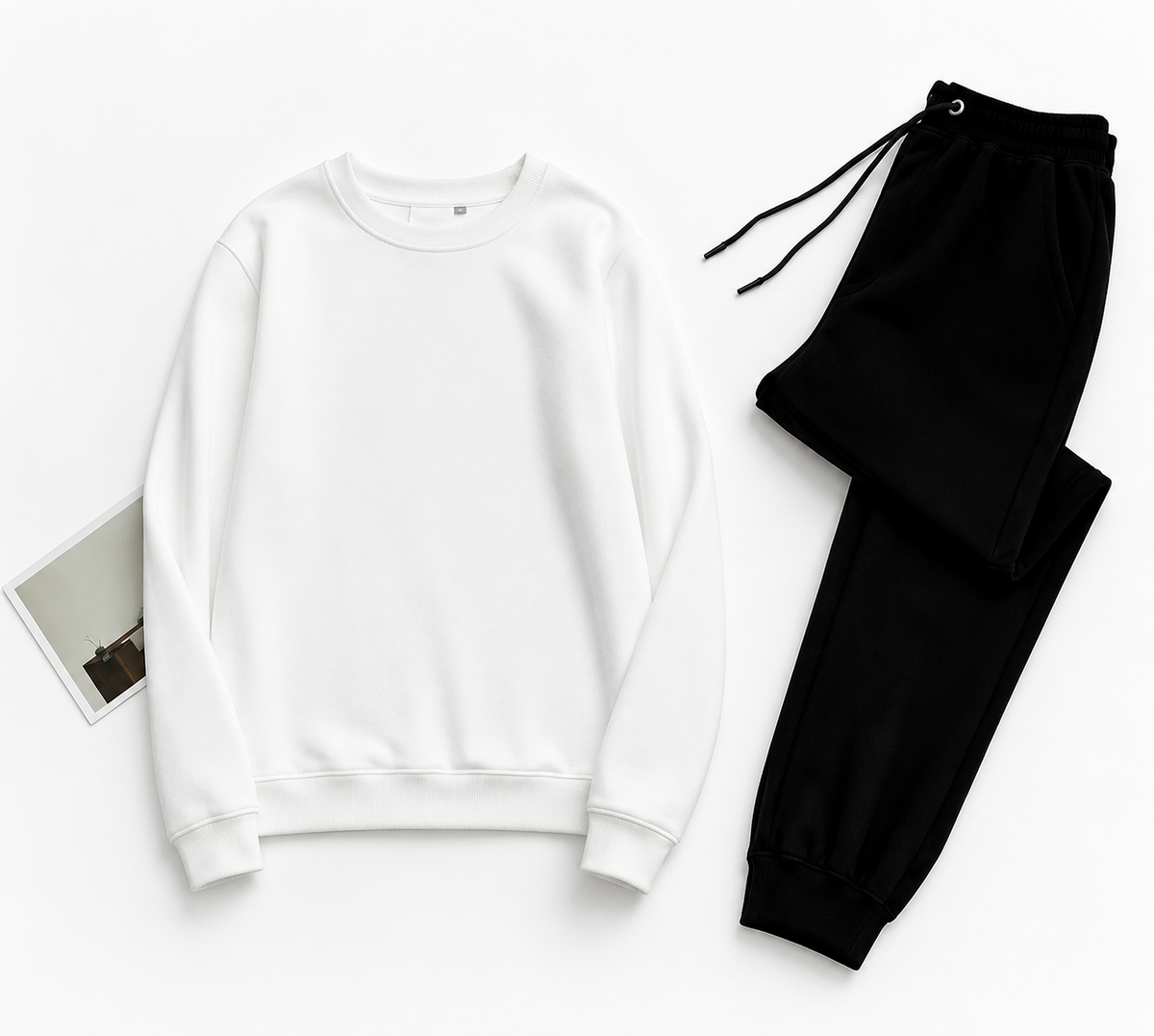 Men’s White Polyester Tracksuit