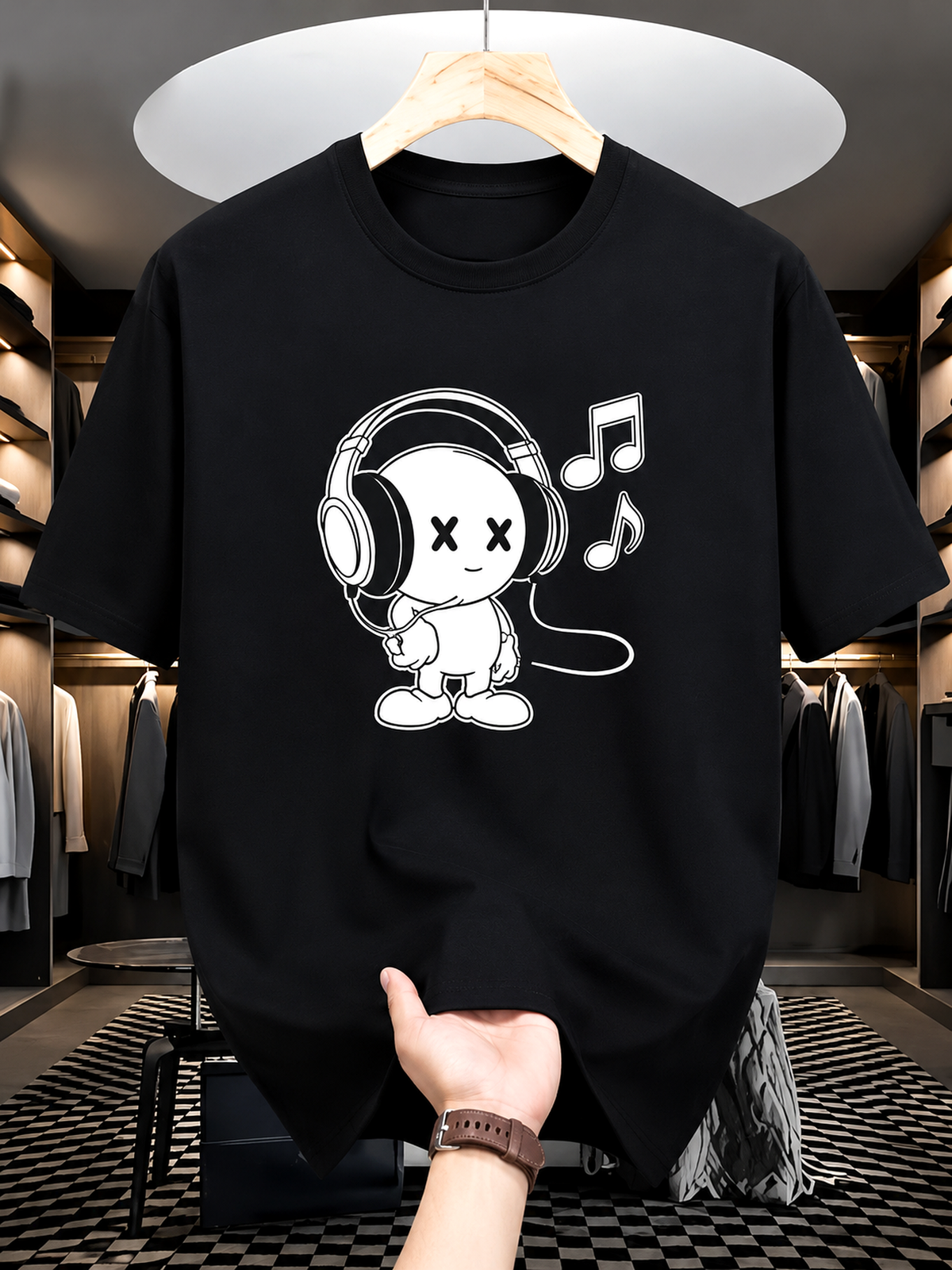 Men’s Logo Printed T-Shirt – Breathable Cotton Tee