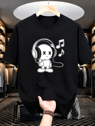 Men’s Logo Printed T-Shirt – Breathable Cotton Tee